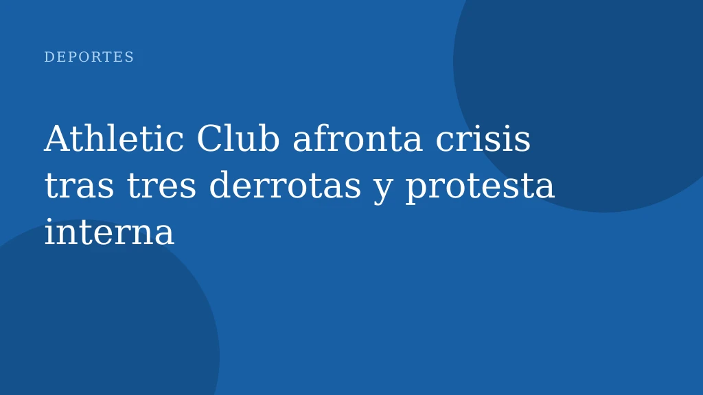 Athletic Club afronta crisis tras tres derrotas y protesta interna