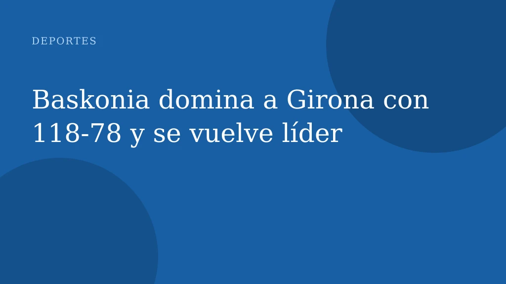 Baskonia domina a Girona con 118-78 y se vuelve líder