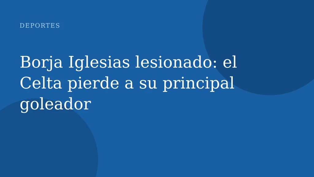 Borja Iglesias lesionado: el Celta pierde a su principal goleador