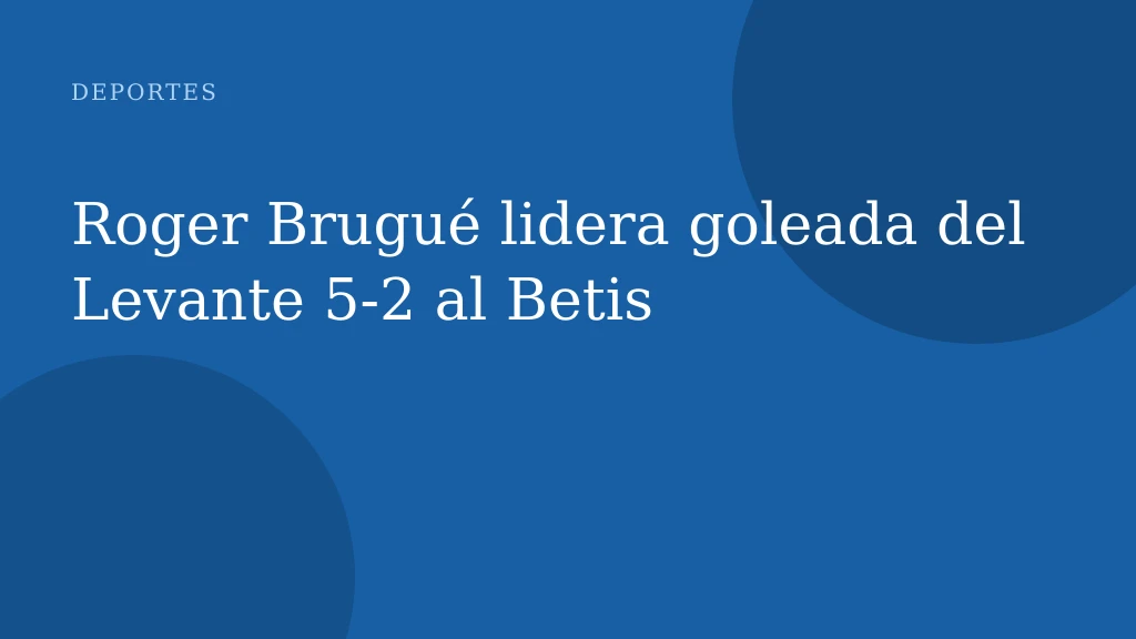 Roger Brugué lidera goleada del Levante 5-2 al Betis