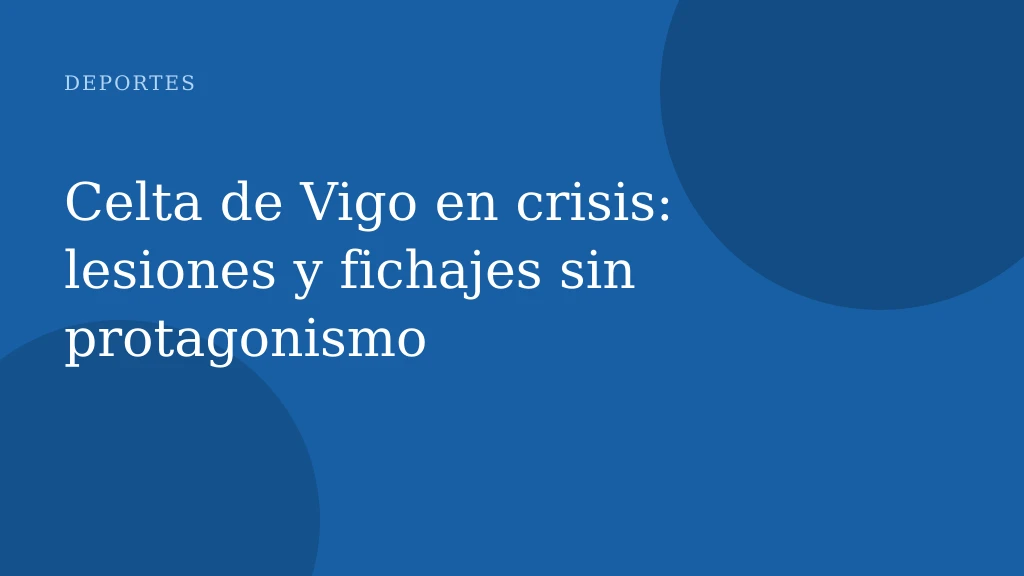 Celta de Vigo en crisis: lesiones y fichajes sin protagonismo