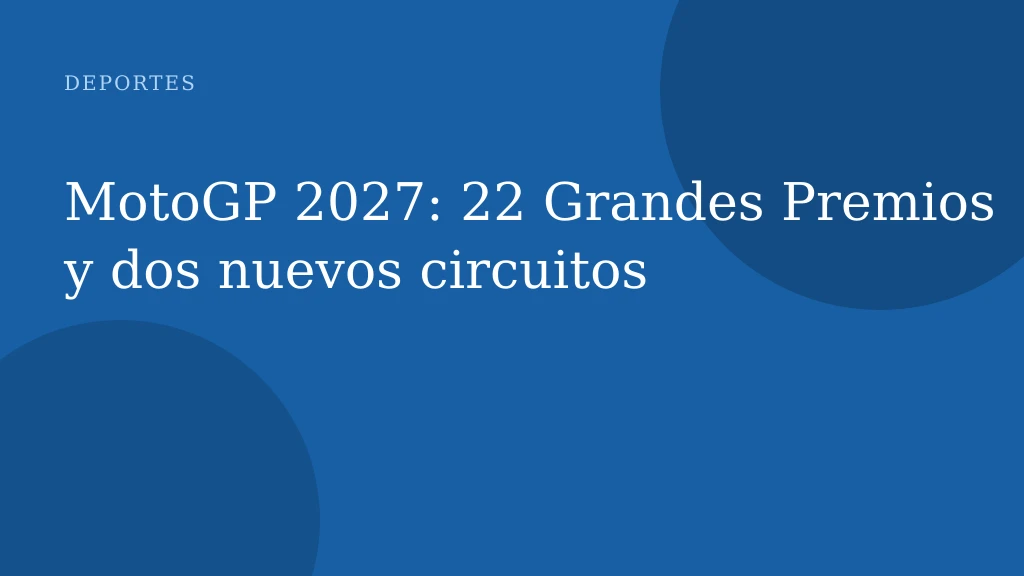 MotoGP 2027: 22 Grandes Premios y dos nuevos circuitos