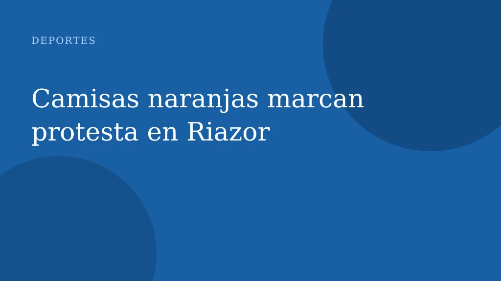 Camisas naranjas marcan protesta en Riazor