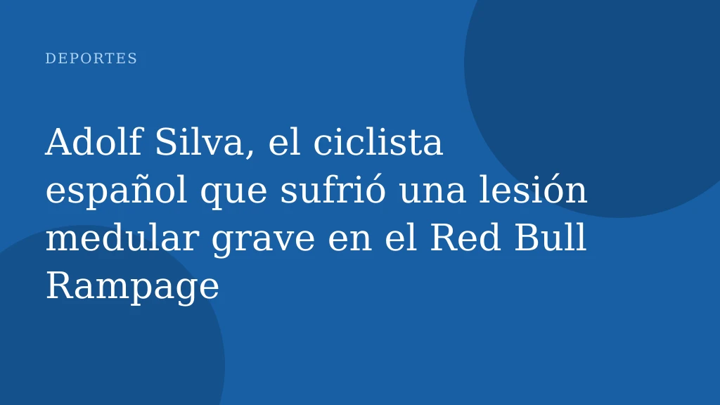 Adolf Silva, el ciclista español que sufrió una lesión medular grave en el Red Bull Rampage