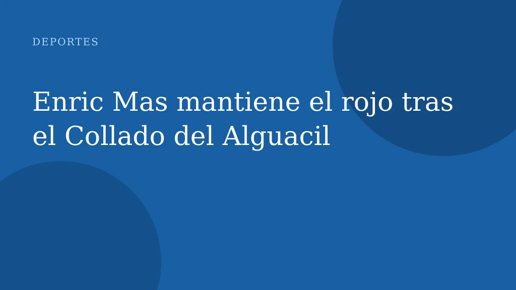 Enric Mas mantiene el rojo tras el Collado del Alguacil