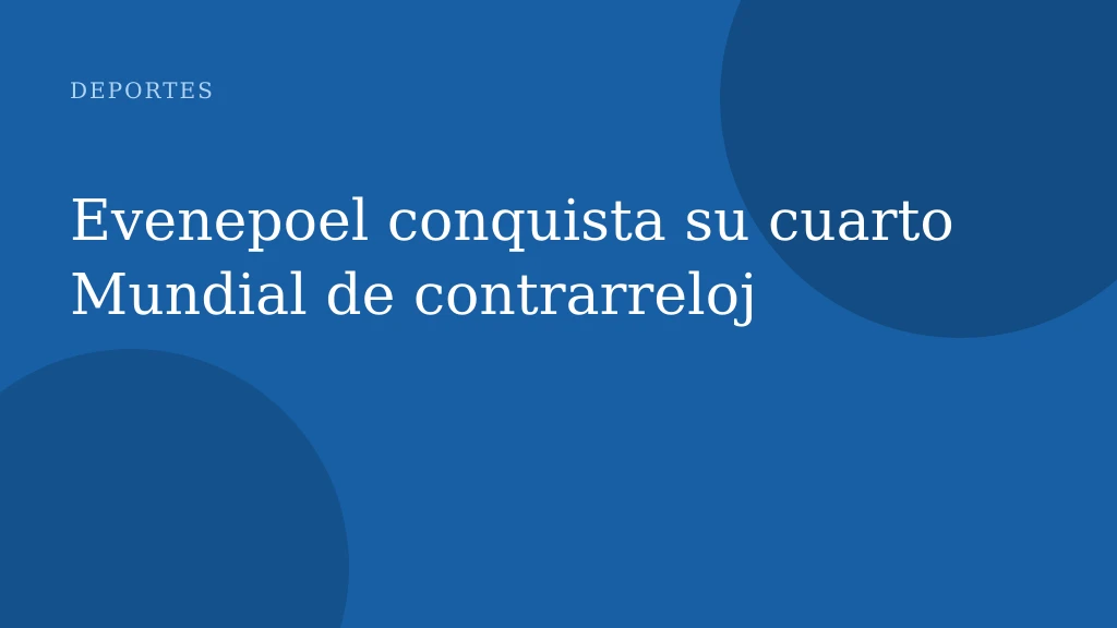 Evenepoel conquista su cuarto Mundial de contrarreloj