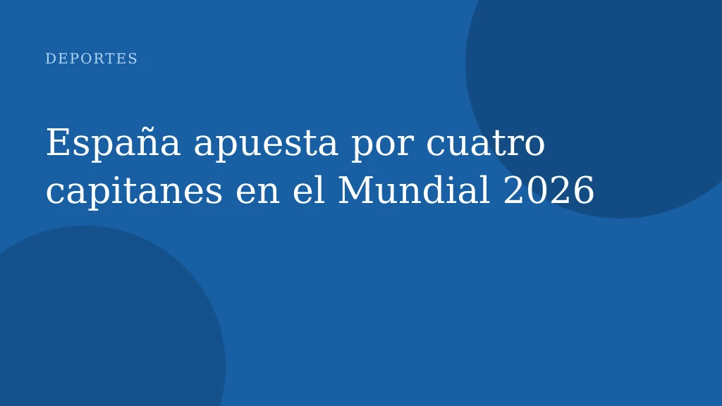 España apuesta por cuatro capitanes en el Mundial 2026