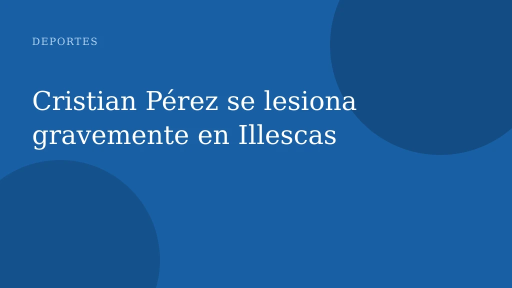 Cristian Pérez se lesiona gravemente en Illescas
