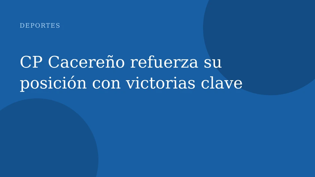 CP Cacereño refuerza su posición con victorias clave