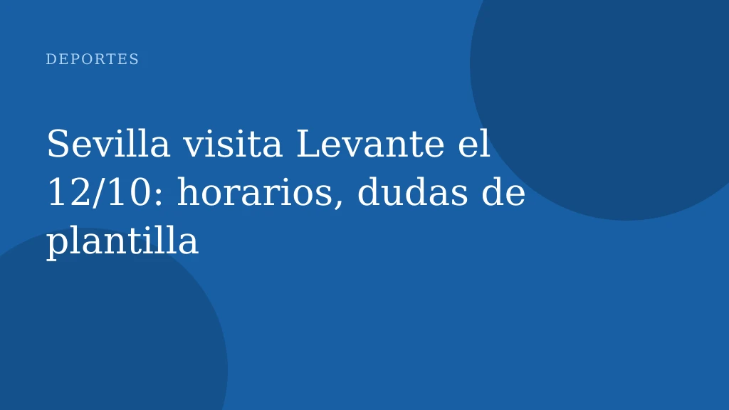 Sevilla visita Levante el 12/10: horarios, dudas de plantilla
