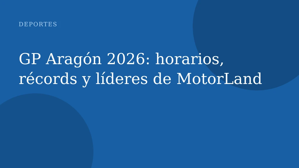 GP Aragón 2026: horarios, récords y líderes de MotorLand