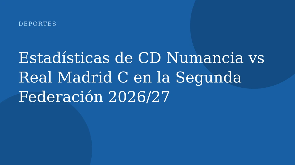 Estadísticas de CD Numancia vs Real Madrid C en la Segunda Federación 2026/27