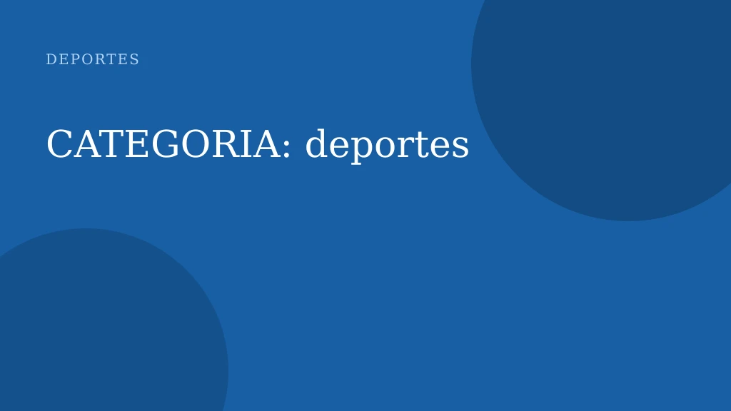 CATEGORIA: deportes