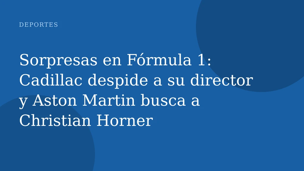 Sorpresas en Fórmula 1: Cadillac despide a su director y Aston Martin busca a Christian Horner