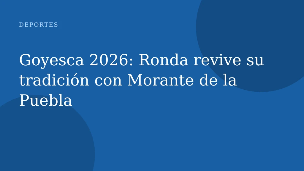 Goyesca 2026: Ronda revive su tradición con Morante de la Puebla