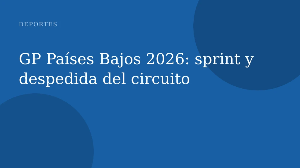 GP Países Bajos 2026: sprint y despedida del circuito