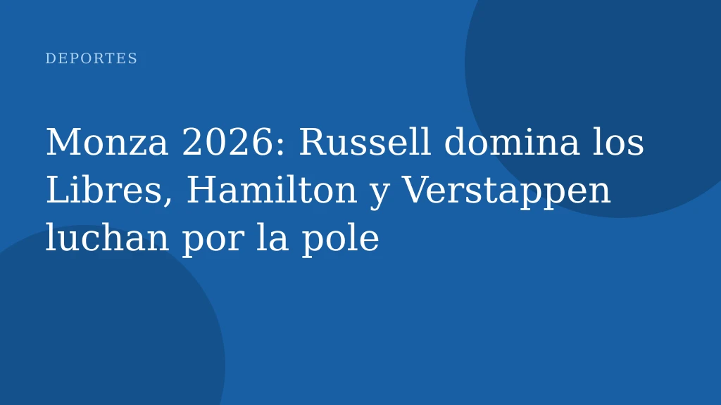 Monza 2026: Russell domina los Libres, Hamilton y Verstappen luchan por la pole