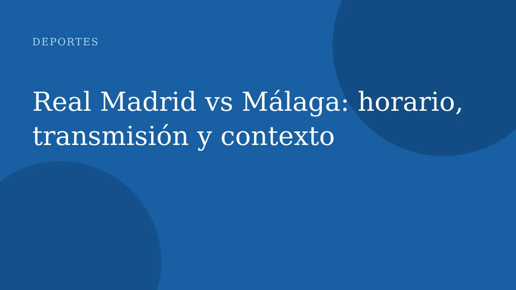 Real Madrid vs Málaga: horario, transmisión y contexto