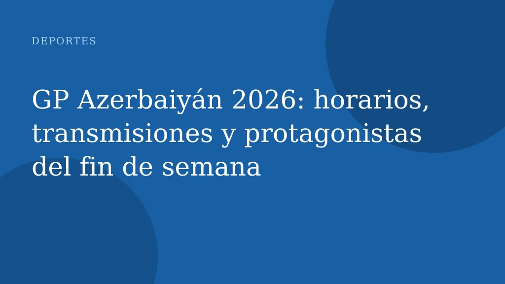 GP Azerbaiyán 2026: horarios, transmisiones y protagonistas del fin de semana