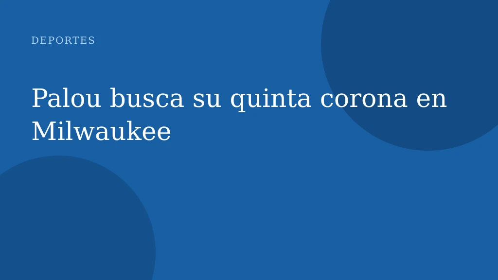 Palou busca su quinta corona en Milwaukee