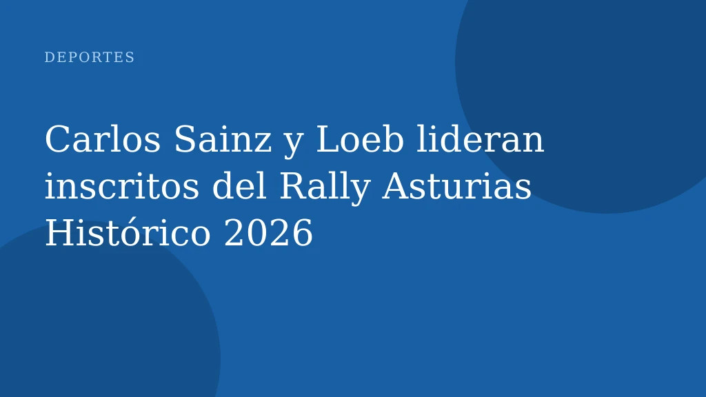 Carlos Sainz y Loeb lideran inscritos del Rally Asturias Histórico 2026