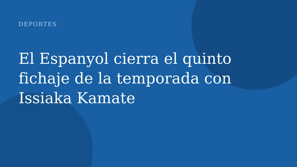 El Espanyol cierra el quinto fichaje de la temporada con Issiaka Kamate