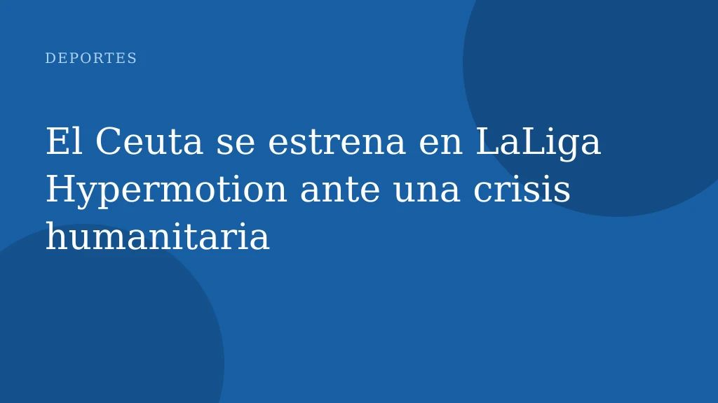 El Ceuta se estrena en LaLiga Hypermotion ante una crisis humanitaria