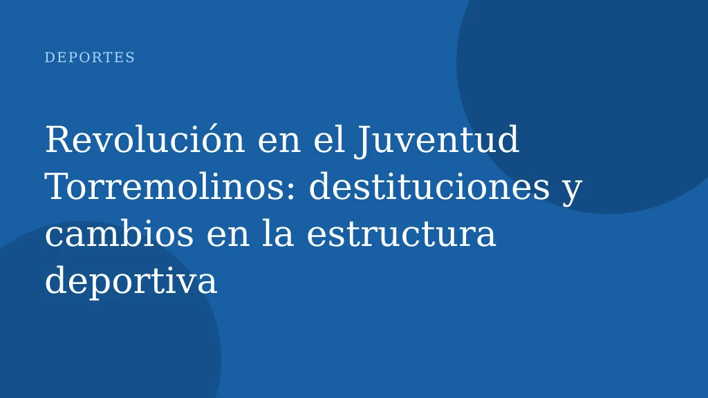 Revolución en el Juventud Torremolinos: destituciones y cambios en la estructura deportiva