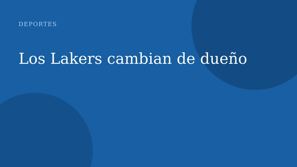 Los Lakers cambian de dueño