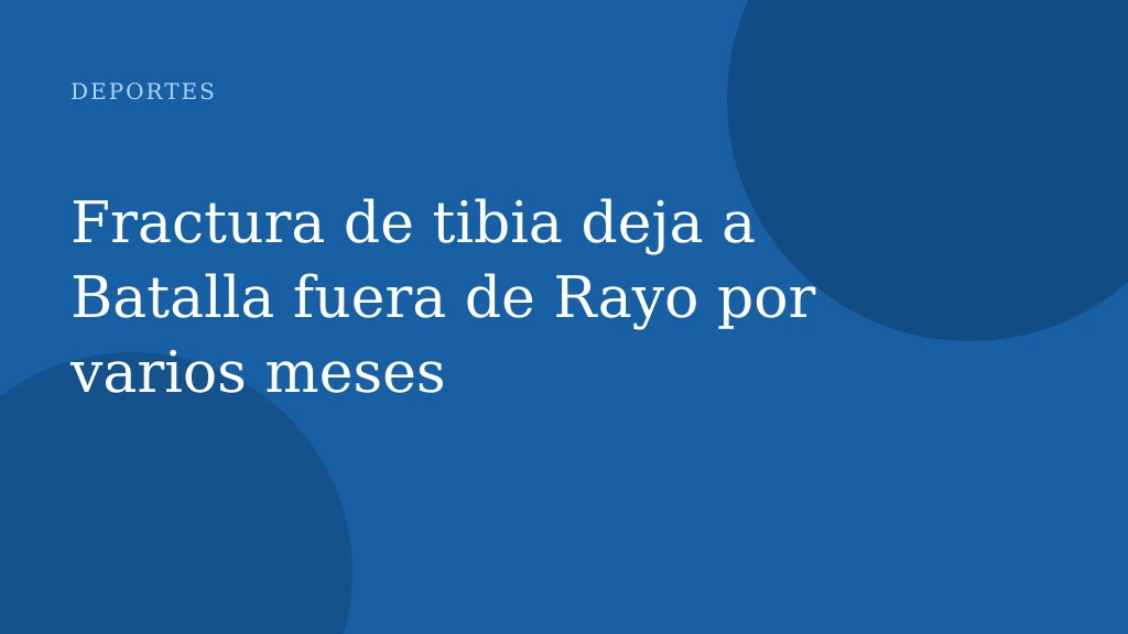 Fractura de tibia deja a Batalla fuera de Rayo por varios meses