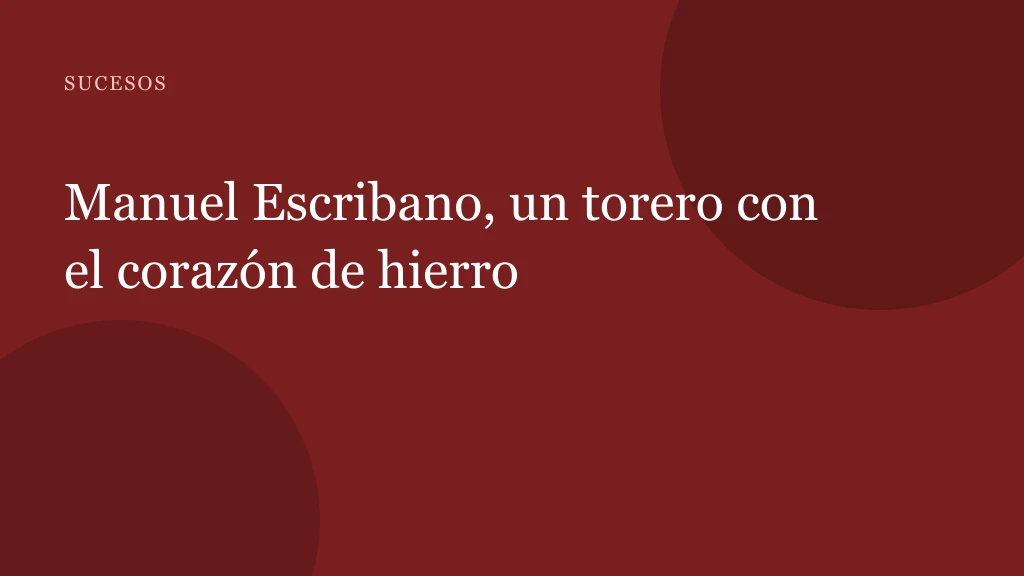 Manuel Escribano herido pero sigue luchando