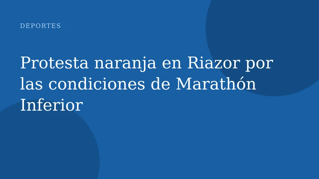 Protesta naranja en Riazor por las condiciones de Marathón Inferior