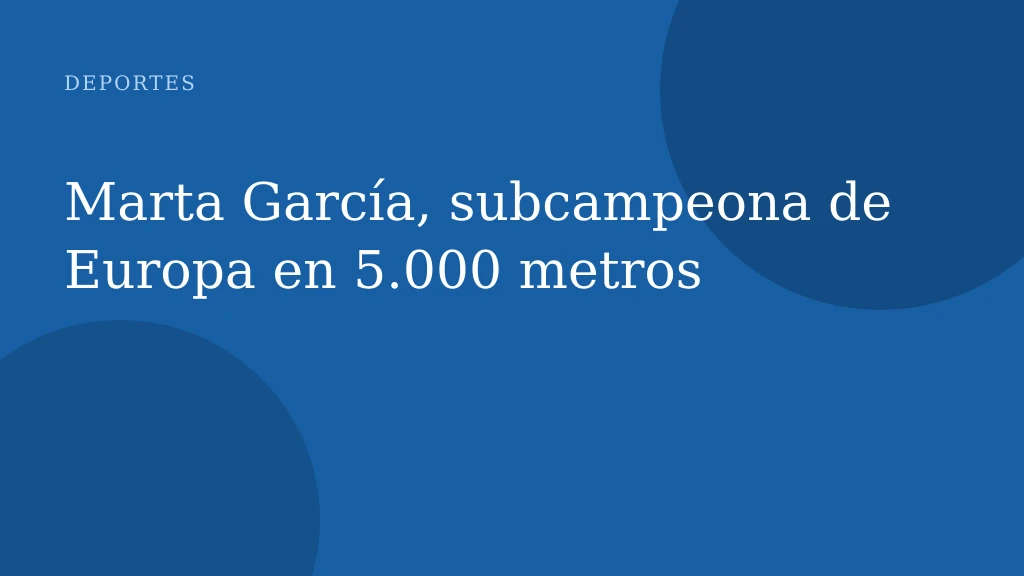 Marta García consigue la medalla de plata en los 5.000 metros de los Europeos