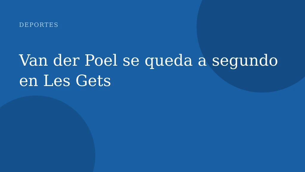 Van der Poel se queda a segundo en Les Gets