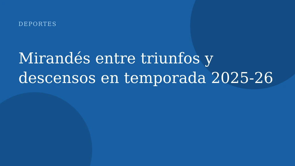 Mirandés entre triunfos y descensos en temporada 2025‑26