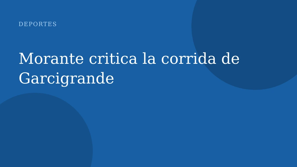 Morante critica la corrida de Garcigrande