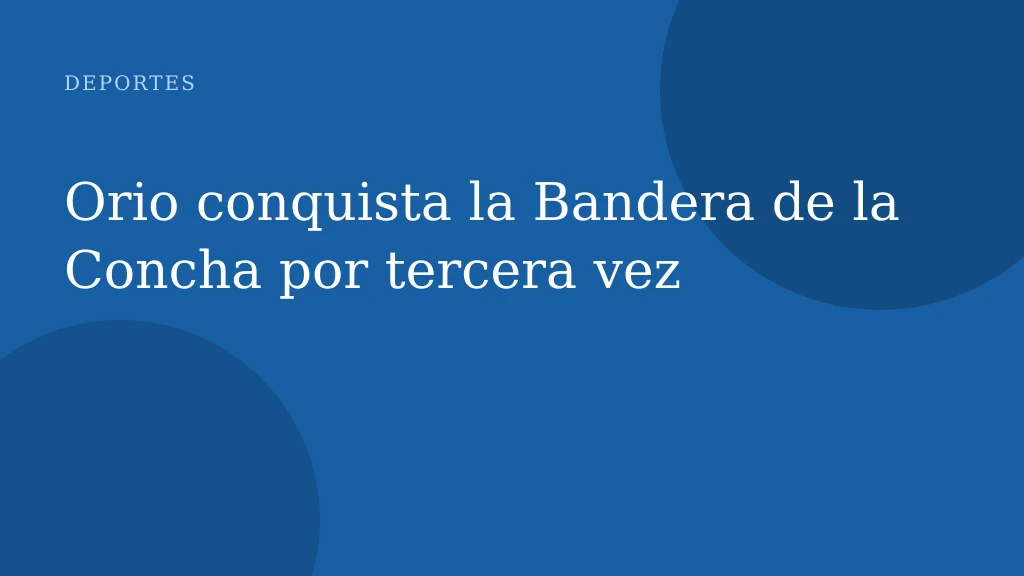 Orio conquista la Bandera de la Concha por tercera vez
