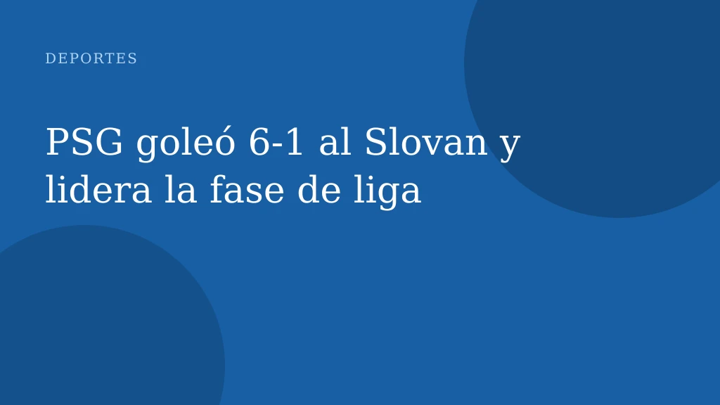 PSG goleó 6-1 al Slovan y lidera la fase de liga
