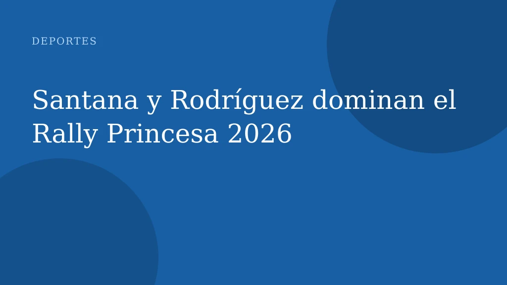 Santana y Rodríguez dominan el Rally Princesa 2026