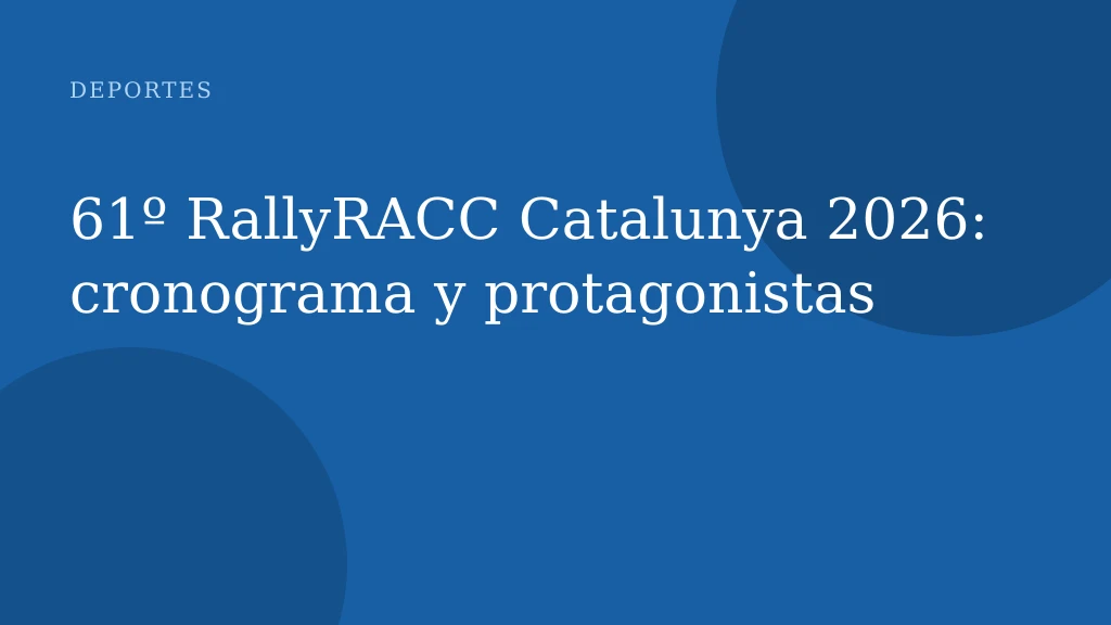 61º RallyRACC Catalunya 2026: cronograma y protagonistas