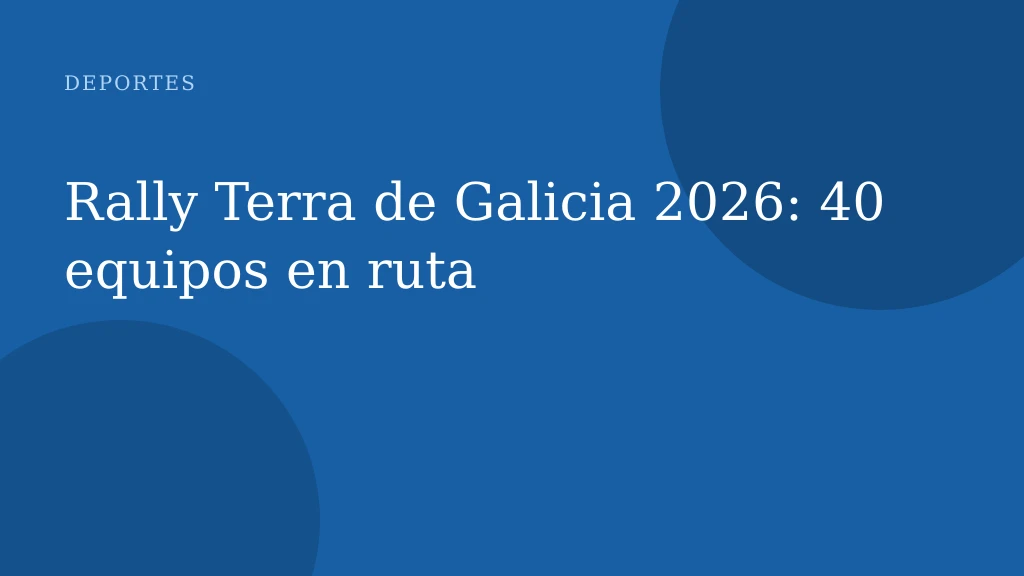 Rally Terra de Galicia 2026: 40 equipos en ruta