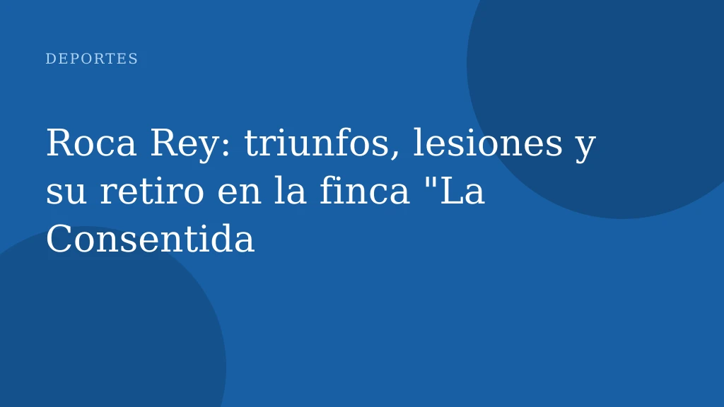Roca Rey: triunfos, lesiones y su retiro en la finca "La Consentida
