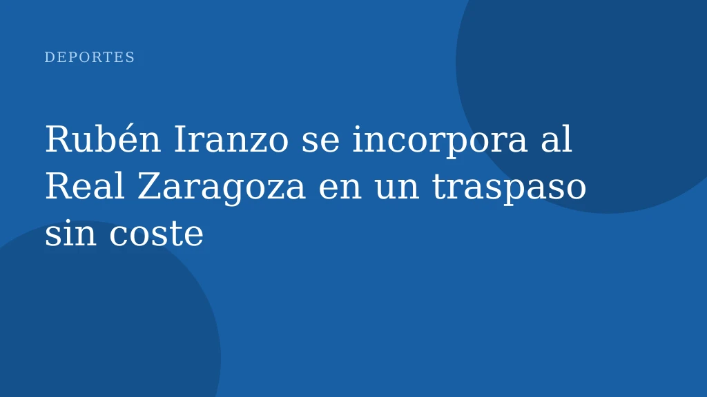 Rubén Iranzo, un fichaje clave para el Real Zaragoza