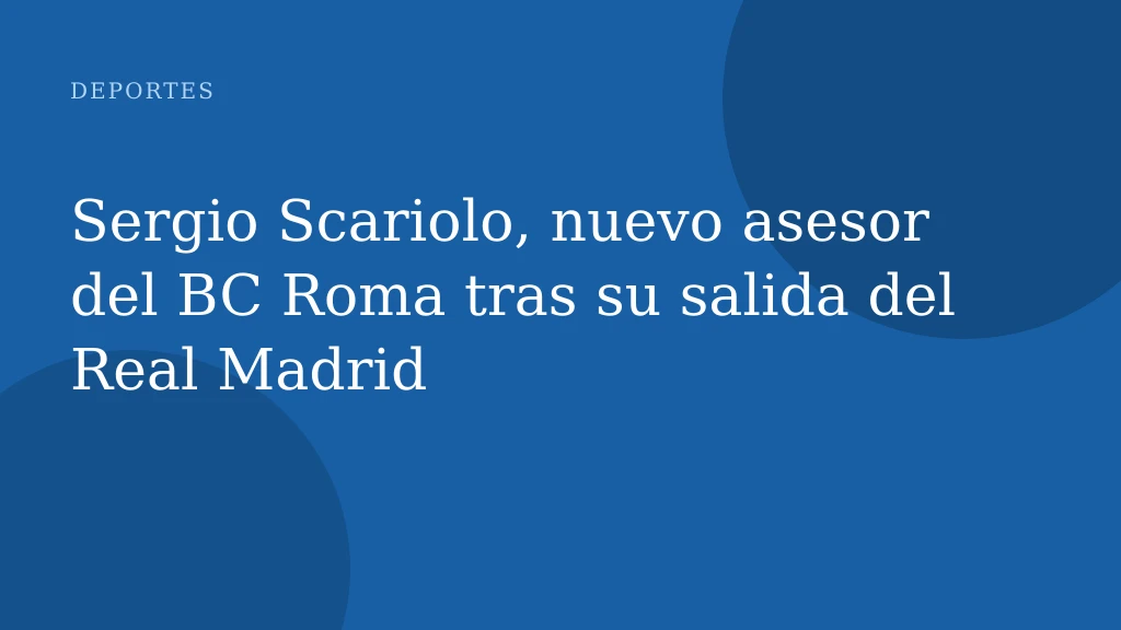 Sergio Scariolo, nuevo asesor del BC Roma tras su salida del Real Madrid