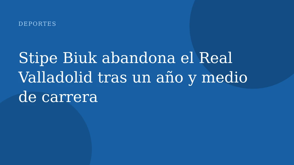 Stipe Biuk abandona el Real Valladolid tras un año y medio de carrera