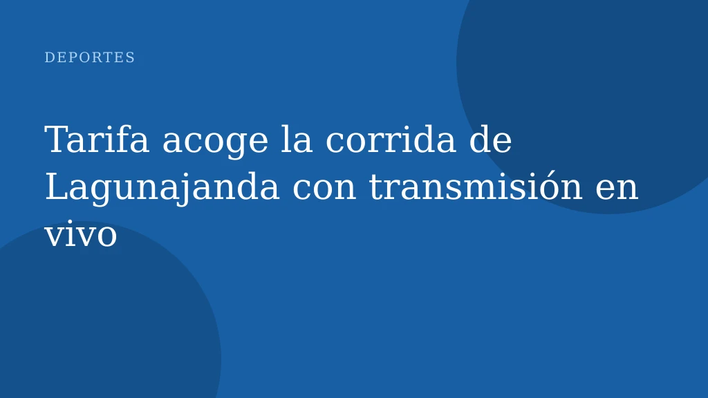Tarifa acoge la corrida de Lagunajanda con transmisión en vivo