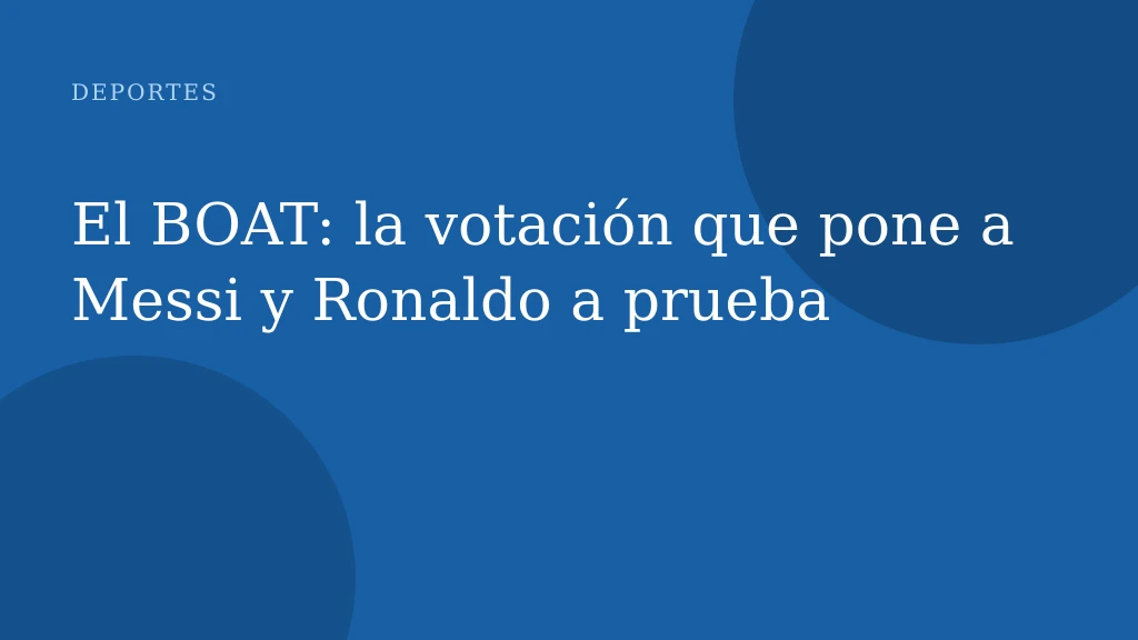 El BOAT: la votación que pone a Messi y Ronaldo a prueba